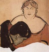 Edvard Munch The young man and girlie oil painting reproduction